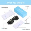 Trendy Square Polarized Sunglasses for Men, Wrap-Around Side Protection Design