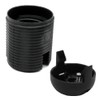 Socket E27 Black with Threaded Sheath and Cap Fine Thread