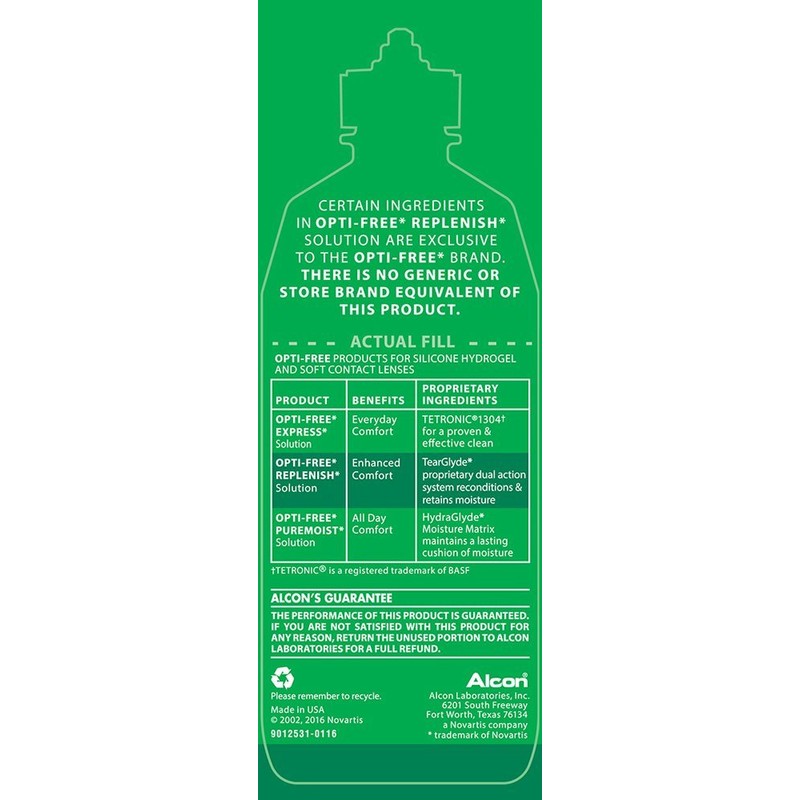 Opti-Free Replenish Multi-Purpose Disinfecting Solution With Lens Case, 10 Fl