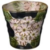 Mino Ware 131-1514 Chuhai Flower (Black)
