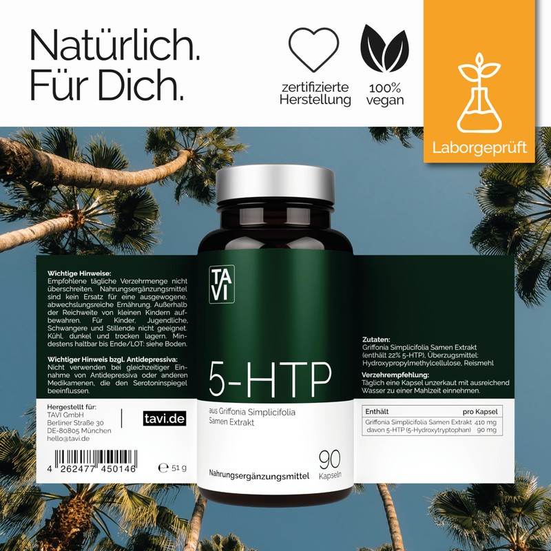 5-HTP | 90 Kapseln | hochdosiert
