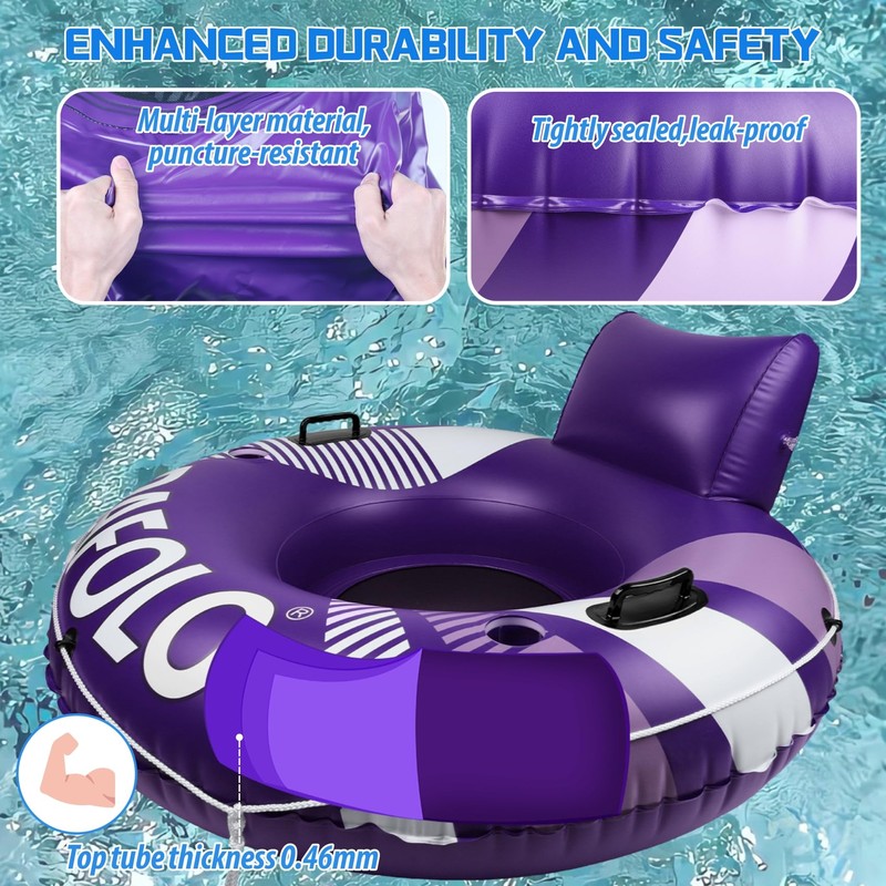 Pool Float Adult, Inflatable River Tube Float, River Tubes for