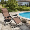 Costway Outdoor Garden Folding Reclining Beach Zero Gravity Patio Chaise
