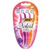 BIC Rastrillo Soleil Acero Inoxidable Mango Ergonómico Banda Lubricante con