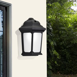 Edvivi LED Outdoor Wall Lights, Dusk to Dawn Outdoor Lighting Fixture, Black Porch Lights Outdoor with Frosted Glass, Waterproof Outside Wall Light for House Patio Garden Garage Entryway