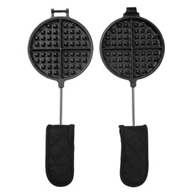 HAWOK Cast Iron Waffle Maker with Handle Hoder and Basting Brush……