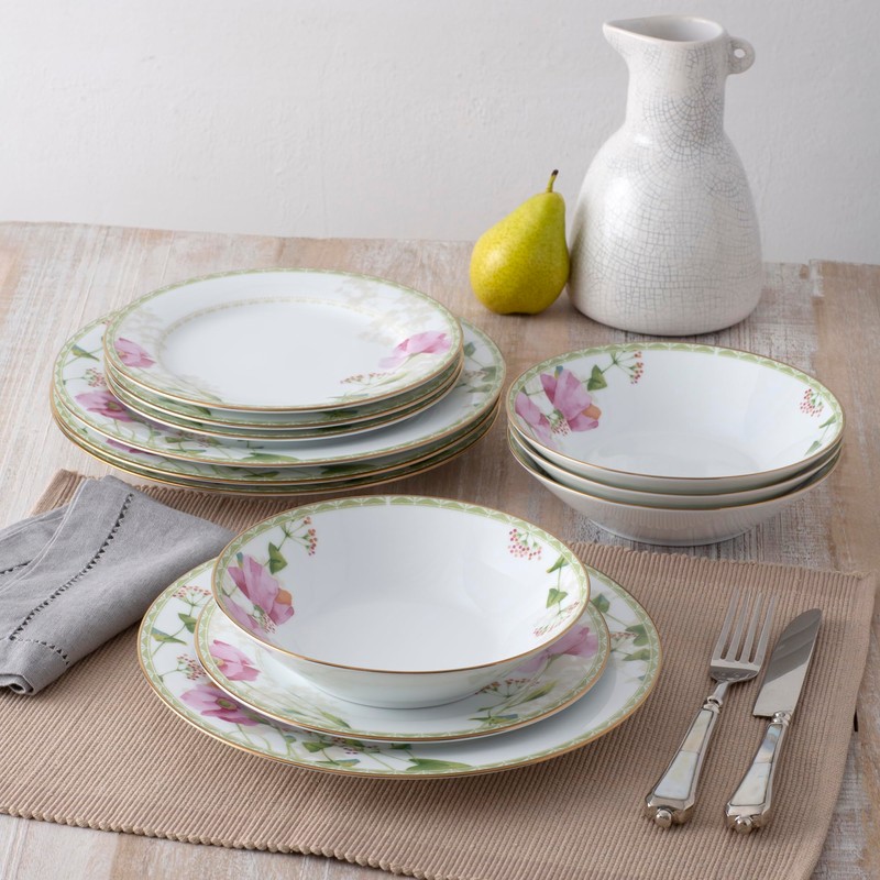 Noritake Poppy Place 12-Piece Dinnerware Set, Service for 4