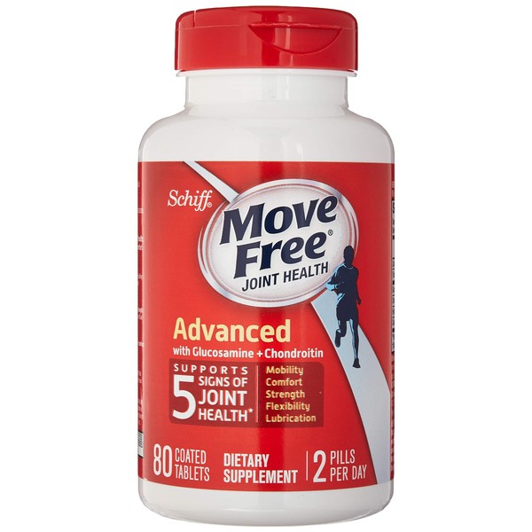 Schiff Move Free Advanced, Joint Health Supplement with Glucosamine and Chondroitin, 80 Count