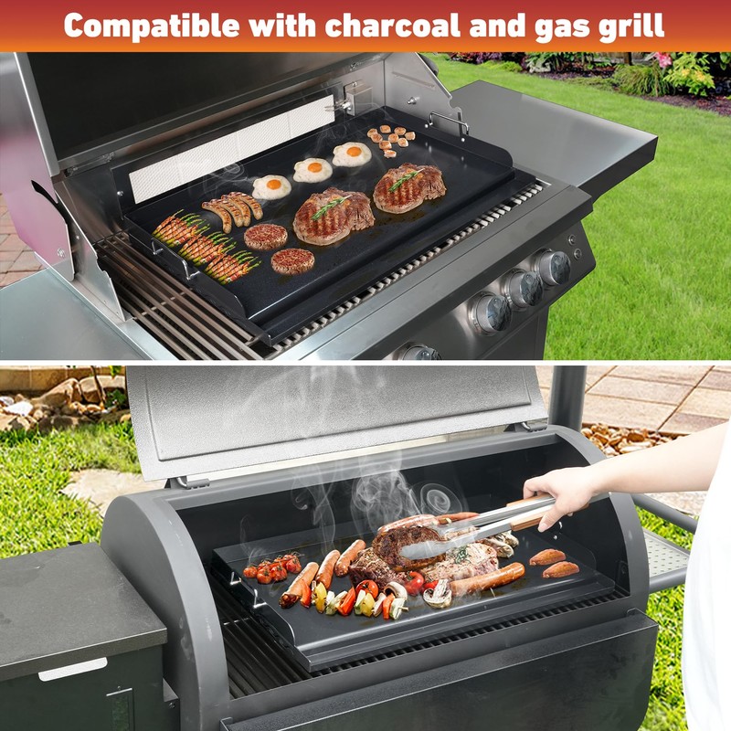 Skyflame 23"x16" Universal Grill Flat Top Griddle, Ceramic Coating Nonstick