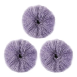 GSHLLO 3 Pcs Furry Lavalier Microphone Wind Muff Mic Protection Cover Windshields Mini Lapel Mic Windscreen Small Fur Mic Wind Screen Microphone Pop Filter Cover Purple