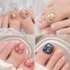 Mother-of-Pearl Gold Mix Thumb Pedi Tips Set of 4 -