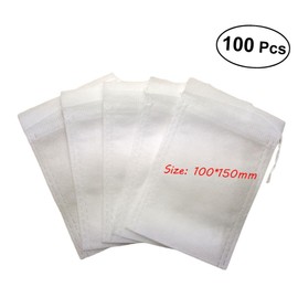 Ciieeo Sets Non-Woven Drawstring Tea Filter Bags for Loose Tea Strainer Bags Pcs