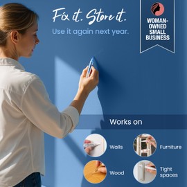 Slobproof Refillable Touch-Up Paint Pen, Mess-Free, Reusable Wall Paint Repair Tool, Precise Application, DIY Home Improvement, Furniture, Arts and Crafts, Patented Design, Easy Storage, Pack of 2