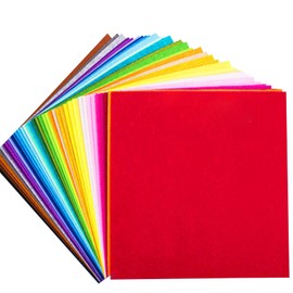 10 Pcs Felt Fabric Sheets 15cm*15cm Assorted Color Felt Sheets Felt Crafts Sheets for DIY Crafts Scrapbooking, Thickness 1 mm