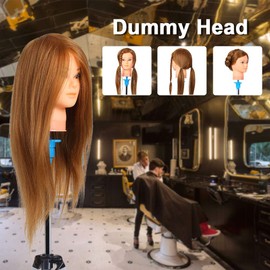 Training Heads 100% Real Hair Training Heads for Hairdressers Professional Practice Head Hairstyle Head DIY Hair Hairstyles Set