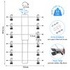 2 Pack Foldable 6-Layer Trouser Hangers Space Saving Metal Hangers