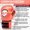 RingMaster Sports Kids Boxing Gloves Carbon Leather Training Sparring Punch