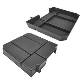 VKGUG Center Console Organizer Compatible with Toyota Tundra 2022 2023 2024 Interior Accessories, Armrest Insert Storage Box Coin Container with Non-Slip Mat