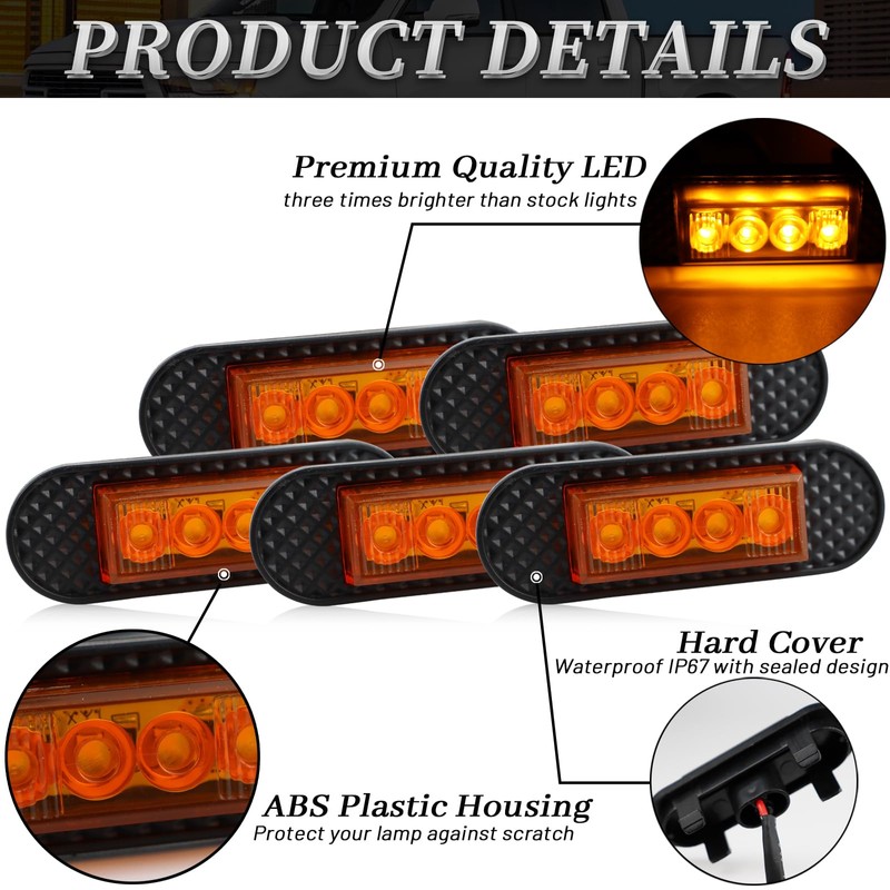 LED 5pcs Front Grille Light Compatible with 2021 2022 2023