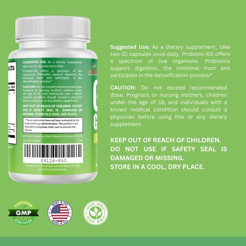 Pelican Vitamins Gut GUARDIAN PRO- Digestive Support- 10 Bottles- 600