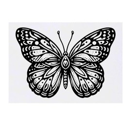 'Elegant Butterfly' Temporary Tattoo - Water Resistant, Skin-Safe, Non-Toxic Transfer (TO00073089)