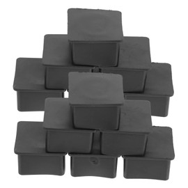 KONTONTY 20Pcs Chair Leg Caps Square Floor Protectors for Furniture PVC Soft Rubber for Chairs Tables Bar Stools and More Protects Floors from Damage and Noise