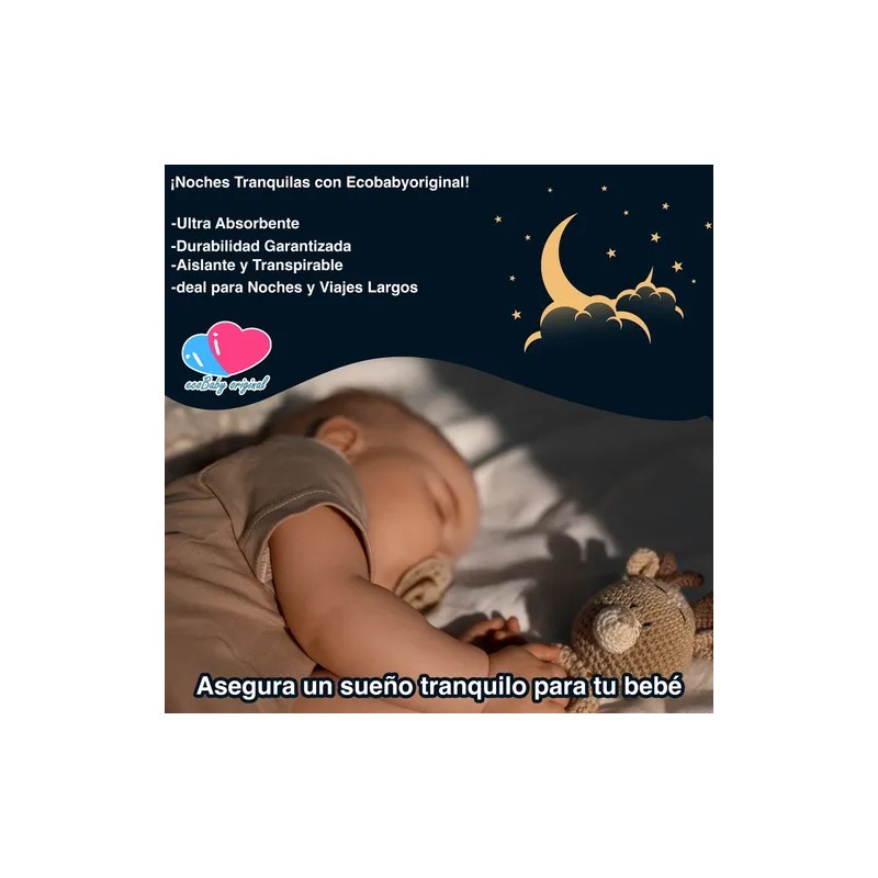 Inserto De 5 Capas Bambu Charcoal Nocturno Ecobaby Original