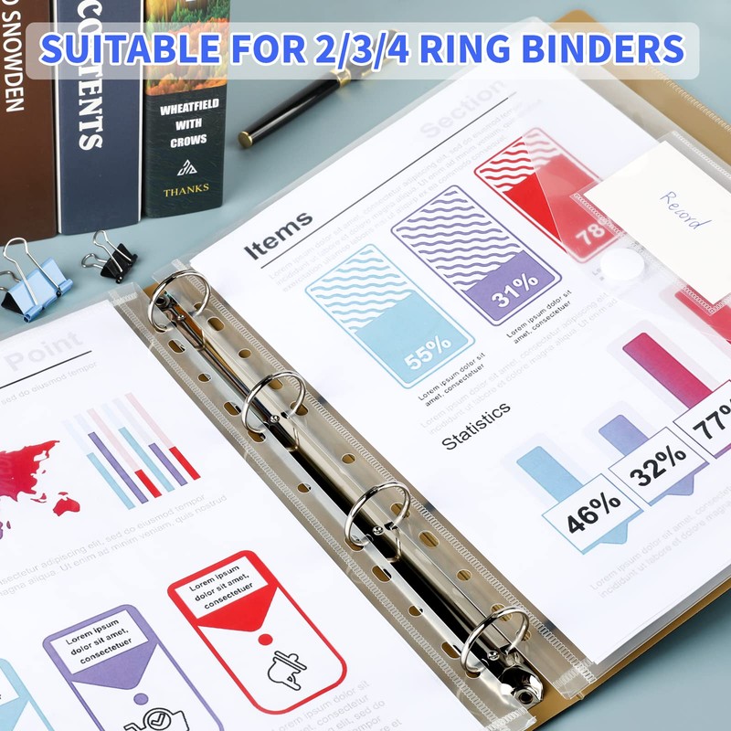 Pack of 14 A4 Document Wallets - Transparent Document Folder