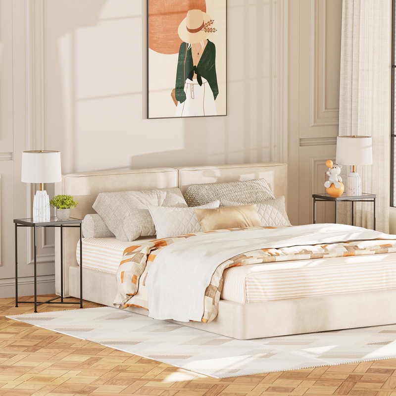 Garden 4 you Small Side Table, Glass End Table Set