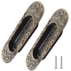Biaungdo 2 Pcs Recessed Flush Handles Stainless Steel Finger Oval