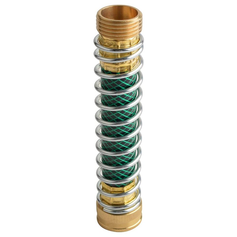 ANCLLO Garden Hose Coiled Spring Protector Solid Brass Connector Garden