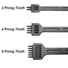 TopHomer Black Prong Punch Tool Set, 3pcs Leather Row Round