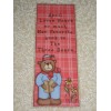 Unbranded PRIMITIVE BEAR ON A PINK PLAID LAMINATED BOOKMARK (CD)