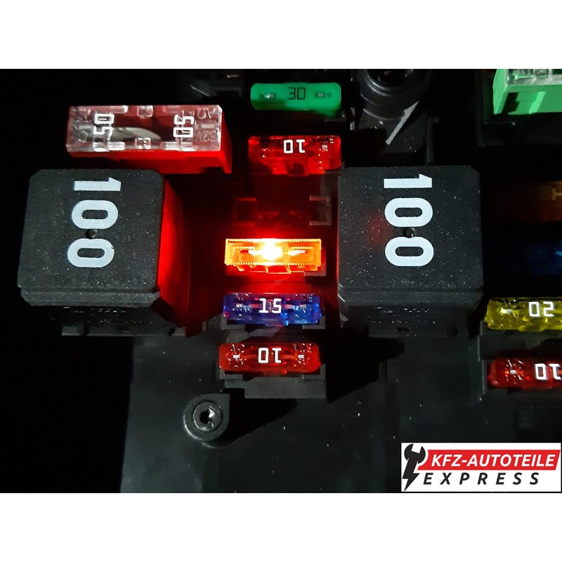 LED Status Mini Car Fuses Blade Fuses TFNL0 Set 3A