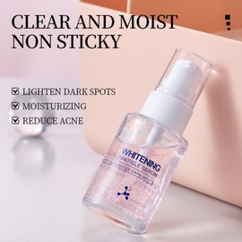 Whitening Particle Serum für Strahlende Haut, Aufhellende Mikroperlen-Formel, Anti-Wrinkle Serum, Gleichmäßiger Teint durch Pflanzenextrakte, Leichte Textur, Reduziert Pigmentflecken & Sonnenschäden