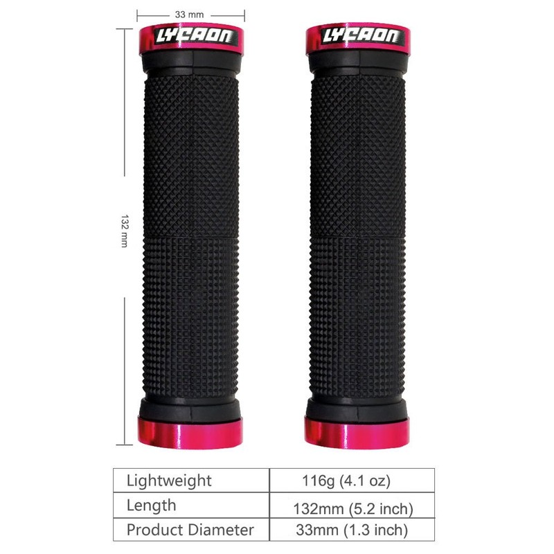 LYCAON Bike Handlebar Grips Non-Slip-Rubber Adjustable Bicycle Handle Grip with