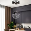 CLAIRDAI Modern Crystal Chandeliers Crystal Round Raindrop Chandelier Lighting Flush