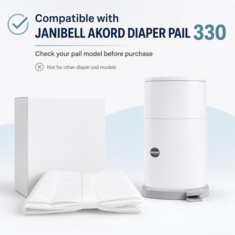 OFTY 6-Pack Diaper Pail Refill Bags for JANIBELL AKORD 330,