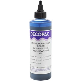DecoPac Hawaiian Blue Food Coloring, 8 Fl Oz Airbrush Food Color, Edible Airbrush For Cake Decorating, Cookie Airbrush Coloring, Food Airbrush Kit Add-on, Airbrushes For Cake Decorating 8Fl Oz