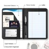 Lcjtop Portfolio Binder/Padfolio Organizer, Mini Size Folder Portfolio for Men