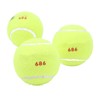 3Pcs Training Tennis Balls 2.6in Chemical Fiber Silicone Accurate Portable