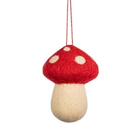 Sass & Belle Felt Mushroom Hanging Decoration