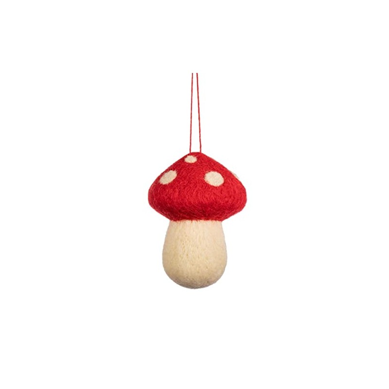 Sass & Belle Felt Mushroom Hanging Decoration