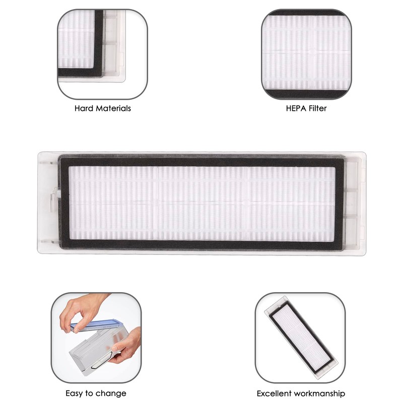 (12 Pack) HEPA Filter Compatible With Roborock S6 Pure S6