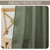 RYB HOME Green Linen Sheer Curtains 102 inches Long, Thick