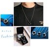 Yooping Men's Necklace, 3 Rows Ring, Pendant, Stainless Steel