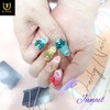❤Luminous Heart Handmade Nail Tips - Short Almond / ❤야광하트
