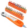 HORUSDY 23pc 1/4" Ultra Low Profile Mini Ratchet Screwdriver Set