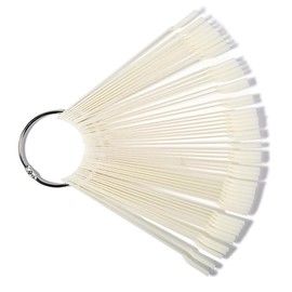 Beavorty 50Pcs Nail Display Color Sticks for Nail Art Practice Smooth Surface for Easy Application Flexible Nail Supplies for Manicure Training Design for Professionals