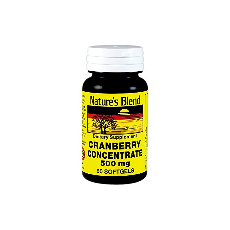 Nature's Blend Cranberry Concentrate 500 mg 60 Softgels Pack of